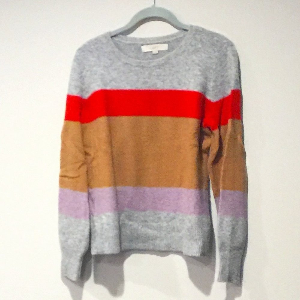 Ann Taylor LOFT Multi-Color Stripe Sweater